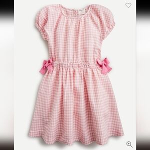 Crewcuts Pink Gingham Kids Dress with Bows